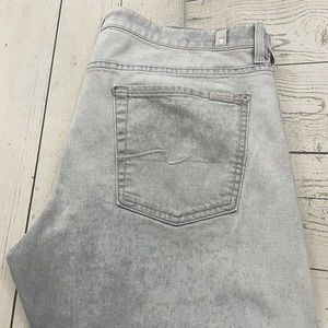 7 For All Mankind Men's W38 x L34 Light Wash Slimmy Stretch Denim Jeans